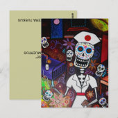 CARTE POSTALE DIA DE LOS MUERTOS NURSE (Devant / Derrière)