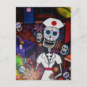 CARTE POSTALE DIA DE LOS MUERTOS NURSE PAR PRISARDS