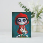 Carte Postale Dia de los Muertos Petit chaperon rouge (Debout devant)