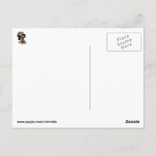 Carte Postale Dia de Los Muertos Squelettes Mère et Fille (Dos)