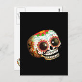 Carte Postale Dia de Los Muertos Sugar Crâne Art (Devant / Derrière)