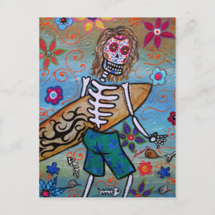 Carte Postale Dia de los Muertos SURFER