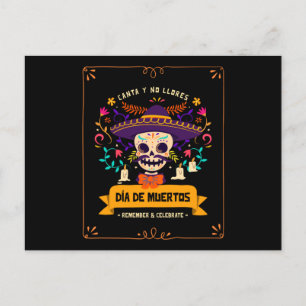 Carte Postale Dia de muertos Jour du crâne des morts