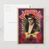 Carte Postale Dia De Muertos Sugar Skull (Devant / Derrière)