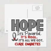 Carte Postale Diabète HOPE 1 (Devant / Derrière)