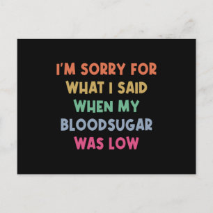 Carte Postale Diabète Sang Sucre Plaisanterie