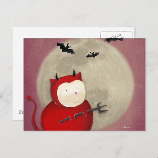 Carte Postale Diable (Devant / Derrière)