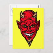 Carte Postale diable (Devant / Derrière)
