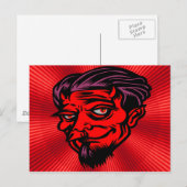 Carte Postale Diable à face rouge (Devant / Derrière)