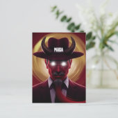 Carte Postale Diable dans un Casquette rouge (Debout devant)