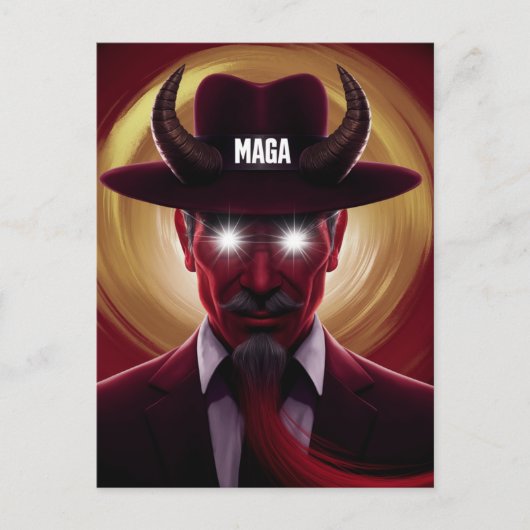 Carte Postale Diable dans un Casquette rouge (Devant)