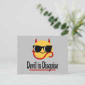 Carte Postale diable déguisé Emoji Hot tendance Funny (Debout devant)