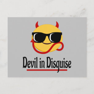 Carte Postale diable déguisé Emoji Hot tendance Funny