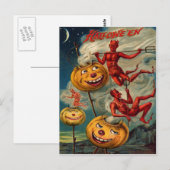 Carte Postale Diables volants Jack O' Lantern Fumée (Devant / Derrière)