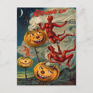 Carte Postale Diables volants Jack O' Lantern Fumée