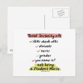 Carte Postale Diagnostiquer la folie totale (Devant / Derrière)