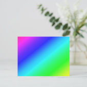 Carte Postale Diagonal Rainbow Gradient Blue to Green (Debout devant)