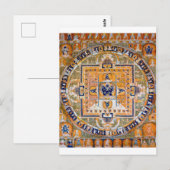 Carte Postale Diagramme cosmique Mandala pour la méditation (Devant / Derrière)