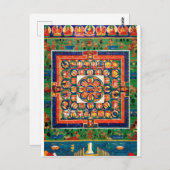 Carte Postale Diagramme cosmique Mandala pour la méditation (Devant / Derrière)