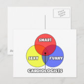 Carte Postale Diagramme de Venn .. Cardiologues (Devant / Derrière)