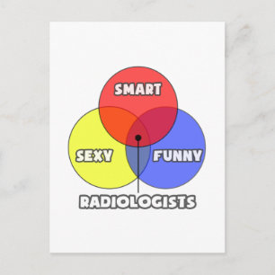 Carte Postale Diagramme de Venn .. Radiologues