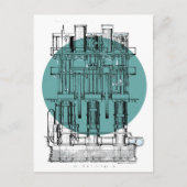 Carte Postale Diagramme des moteurs anciens (Devant)