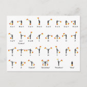 Carte Postale Diagramme d'indicateur de sémaphore (Devant)