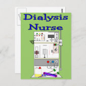 Carte Postale Dialyse Infirmière Cadeaux-conception de machine u (Devant / Derrière)