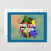 Carte Postale Dialyse Infirmière cadeaux d'art (Devant / Derrière)