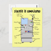 Carte Postale Dialyse Infirmière/Tech Dons Amusants (Devant / Derrière)