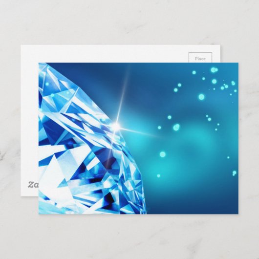 Carte Postale diamant bleu (Devant / Derrière)