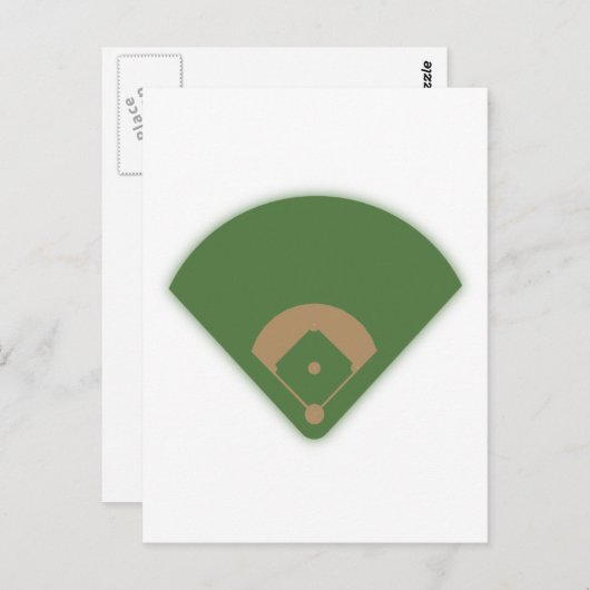 Carte Postale Diamant de baseball : (Devant / Derrière)