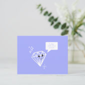Carte Postale Diamant Violet Drôle (Debout devant)