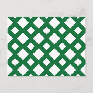 Carte Postale Diamants blancs sur vert