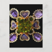 Carte Postale Diamants d'améthyste violet Emeralds bijoux (Devant)