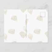 Carte Postale Diamants d'or rose Pensez à vous (Dos)