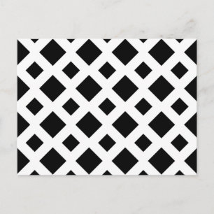 Carte Postale Diamants noirs en blanc