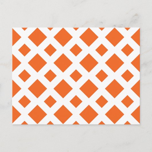 Carte Postale Diamants orange sur blanc (Devant)
