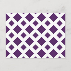 Carte Postale Diamants violets sur blanc