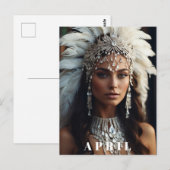 Carte Postale *~ DIAMOND Femmes AP53 Boho ANNIVERSAIRE AVRIL (Devant / Derrière)