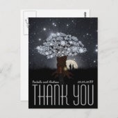 Carte Postale Diamond Love Tree - Merci Mariage (Devant / Derrière)