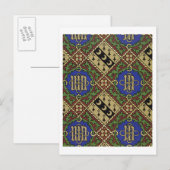 Carte Postale Diamond print ecclesiastical wallpaper design (Devant / Derrière)
