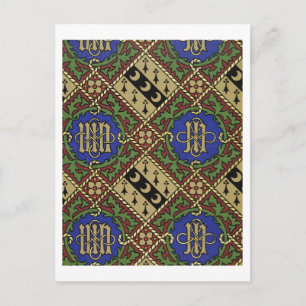 Carte Postale Diamond print ecclesiastical wallpaper design