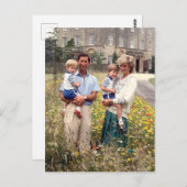 Carte Postale Diana Charles William Harry 1986 (Devant / Derrière)