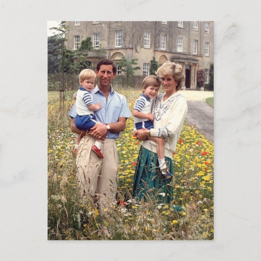 Carte Postale Diana Charles William Harry 1986 (Devant)