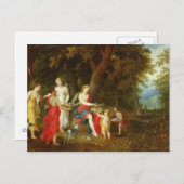 Carte Postale Diana et ses servantes, après la chasse, 1626 (Devant / Derrière)