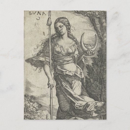 Carte postale Diana Luna Illustration Vintage (Devant)