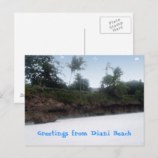 Carte postale Diani Beach Kenya (Devant / Derrière)
