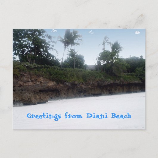 Carte postale Diani Beach Kenya (Devant)