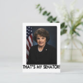 Carte Postale Dianne Feinstein, C'est ma sénatrice ! (Debout devant)